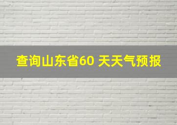 查询山东省60 天天气预报